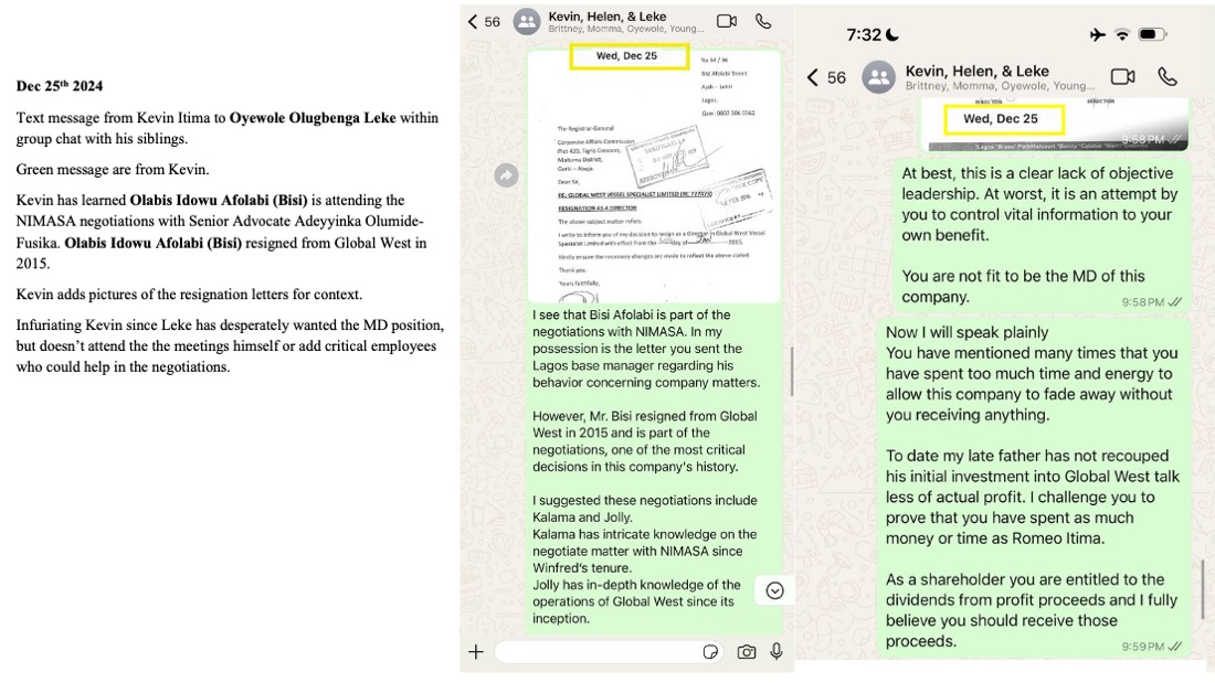 Dec 25th 2024 Estate Of Romeo to Leke regarding Bisi Leading Negotiations