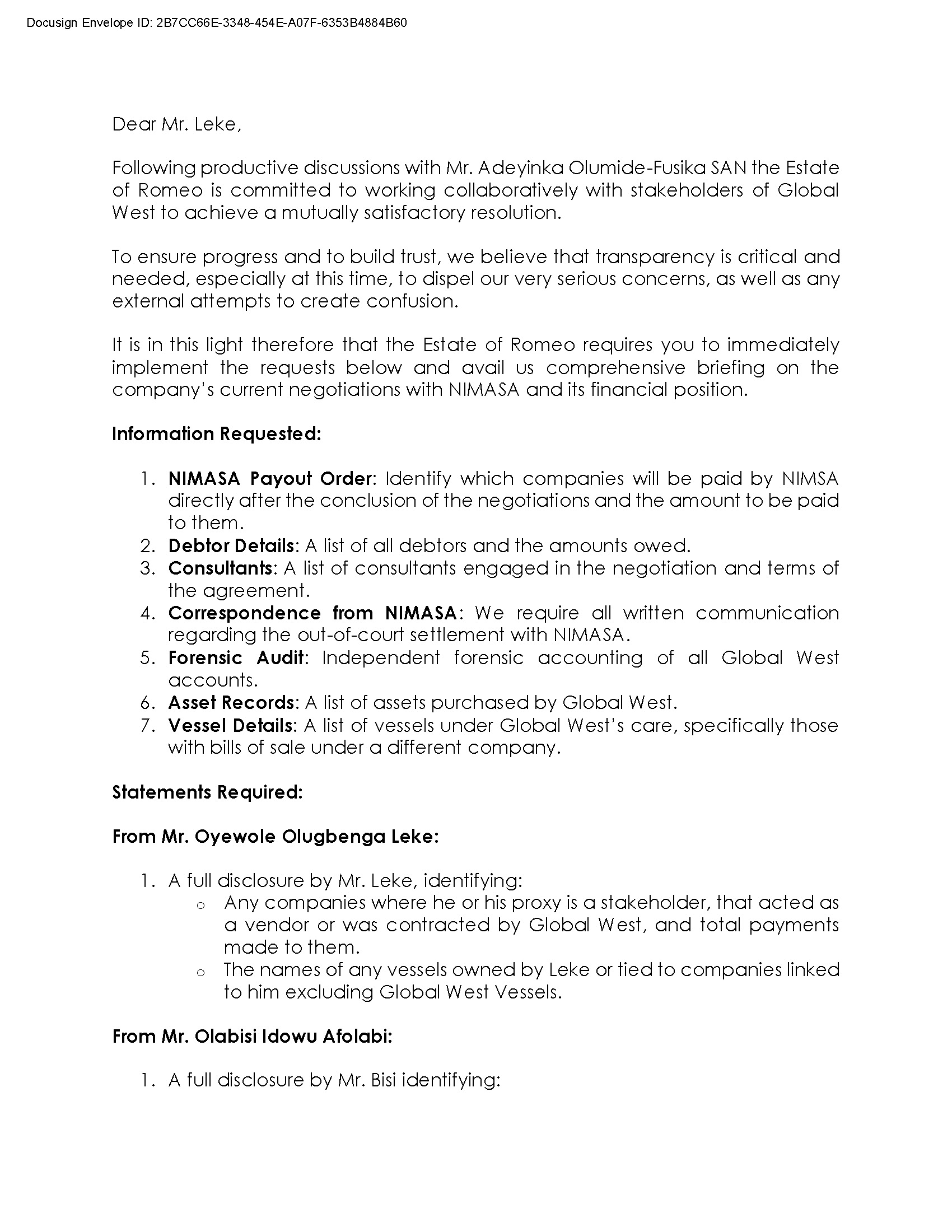 Jan 16th 2025 Request for Transparency - Mr. Leke_Page_1